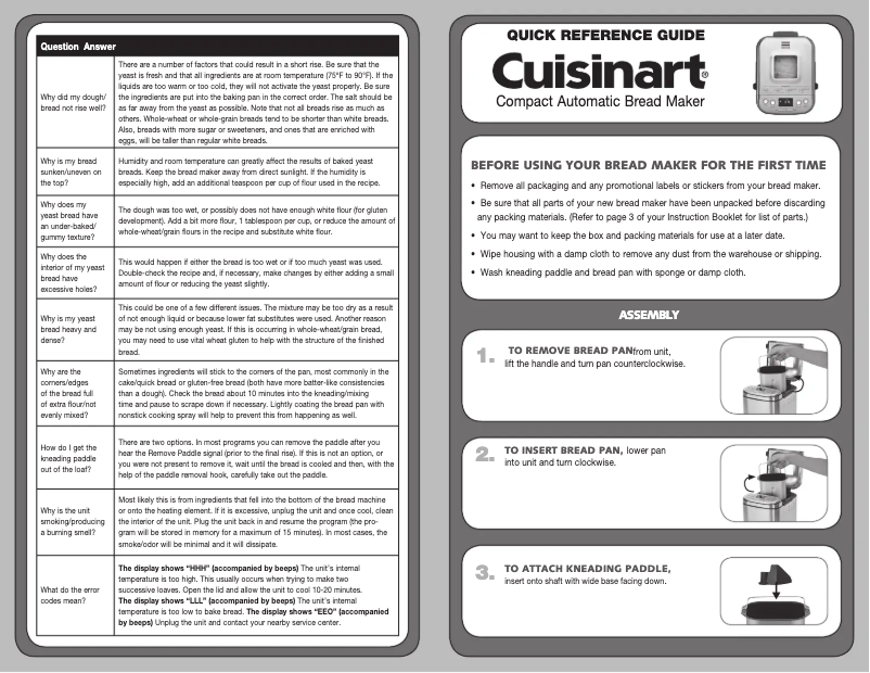 Página 1 del manual Manual de usuario Cuisinart CBK-110
