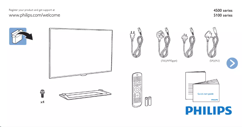 Imagen de la primera página del manual del dispositivo 40PFT5100