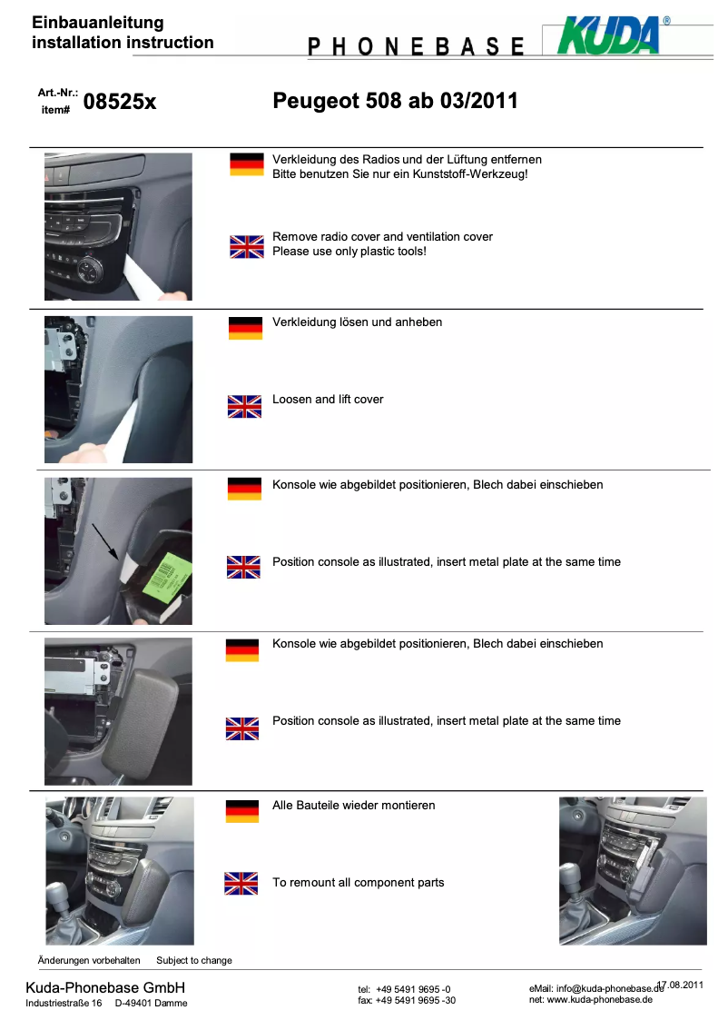 Página 1 del manual Manual de usuario Kuda 085255