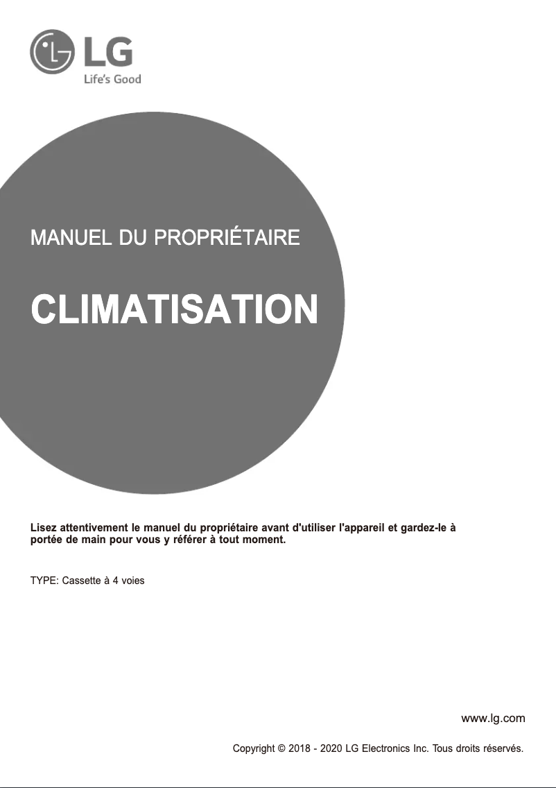 Página nº 1 - Manual de usuario LG ATNW27GPLT1
