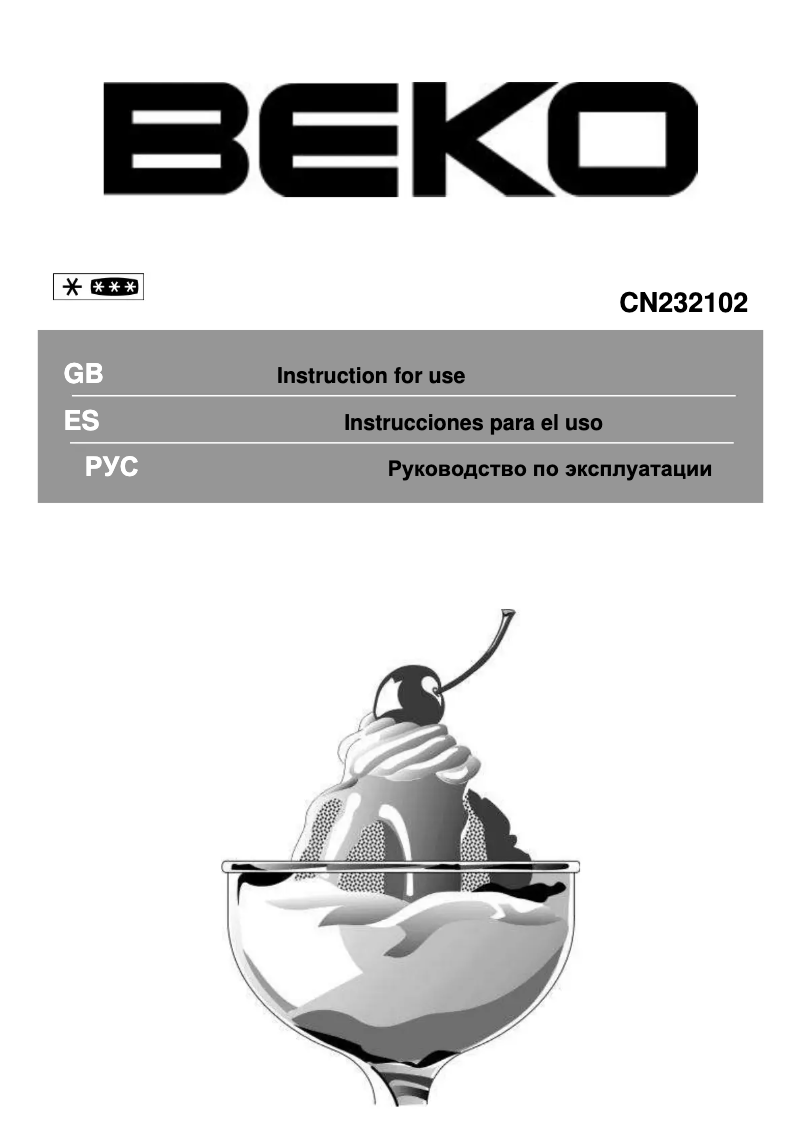 Página 1 del manual Manual de usuario Beko CN232102