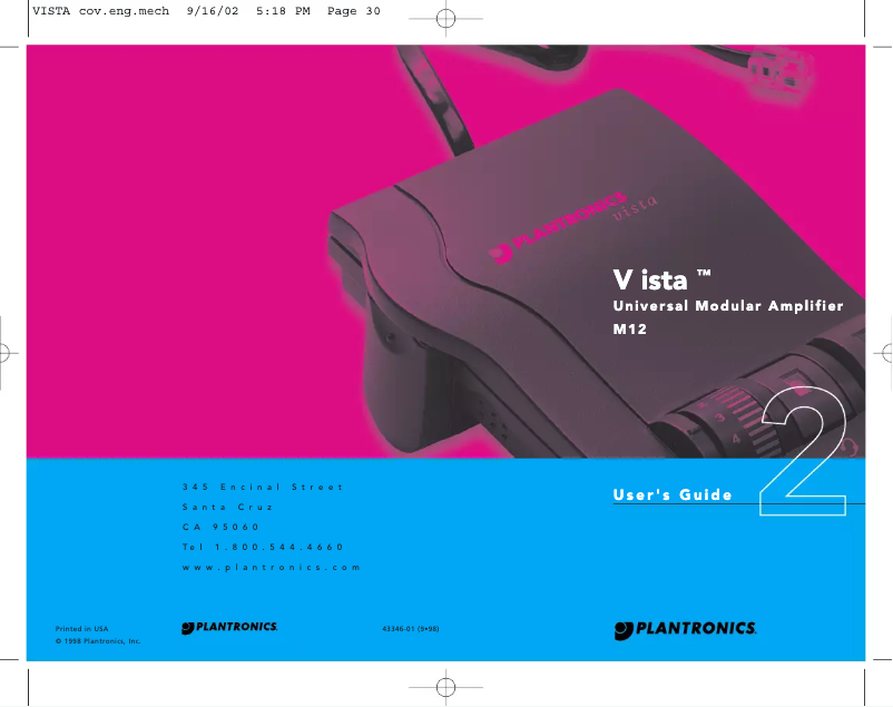 Página 1 del manual Manual de usuario Plantronics IX 539/A