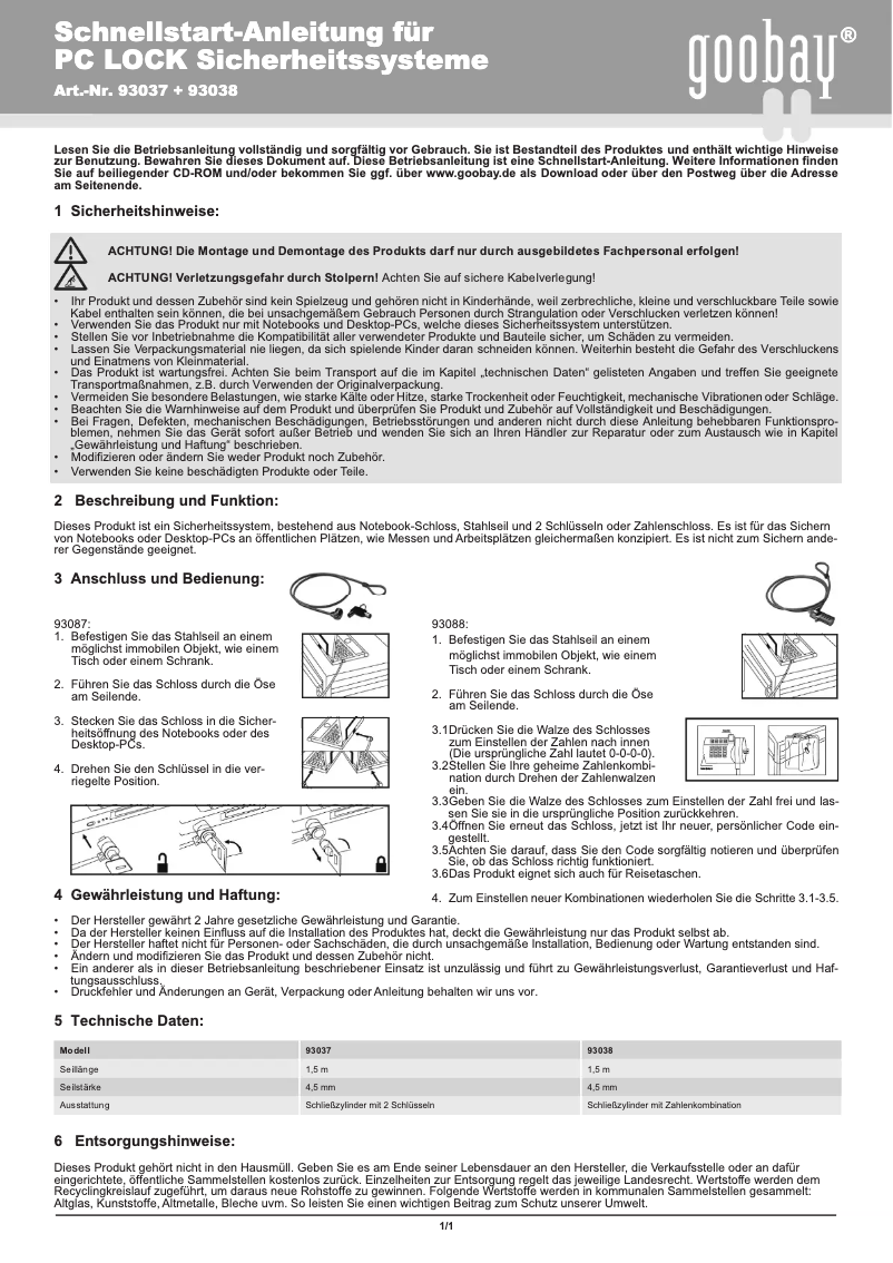 Imagen de la primera página del manual del dispositivo 93038