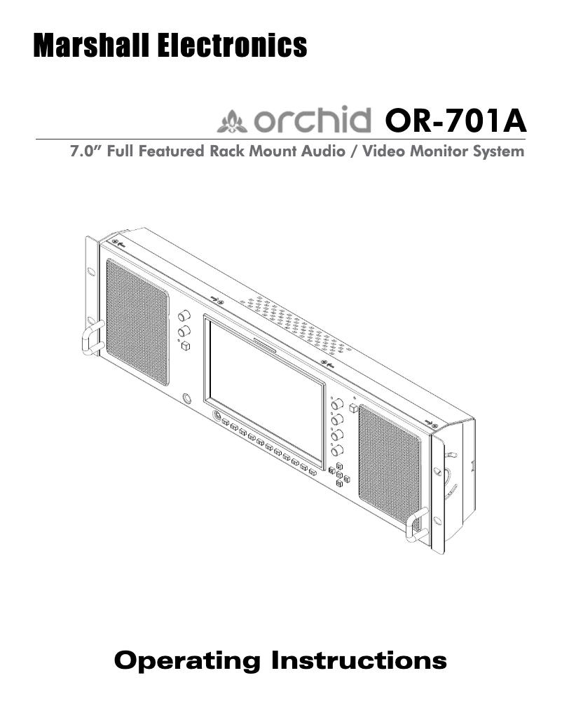 Imagen de la primera página del manual del dispositivo Orchid OR-701A