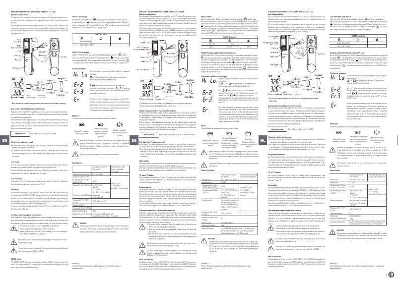 Imagen de la primera página del manual del dispositivo 271254