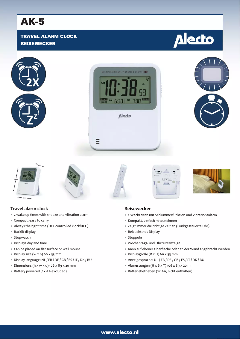 Página 1 del manual Manual de usuario Alecto AK-5
