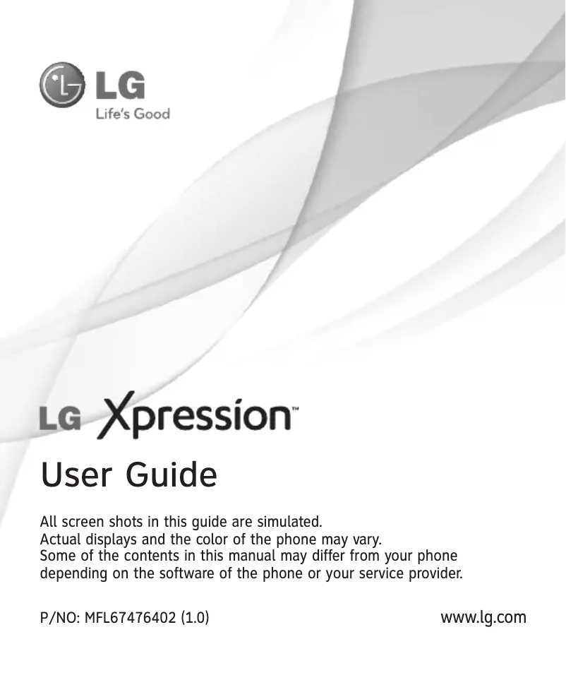 Página 1 del manual Manual de instrucciones LG Xpression