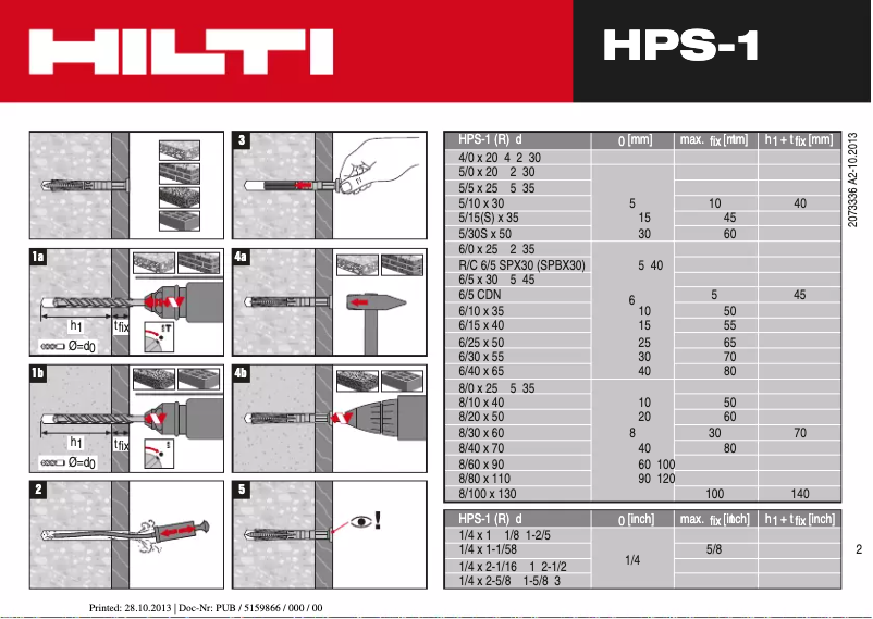 Imagen de la primera página del manual del dispositivo HPS-1