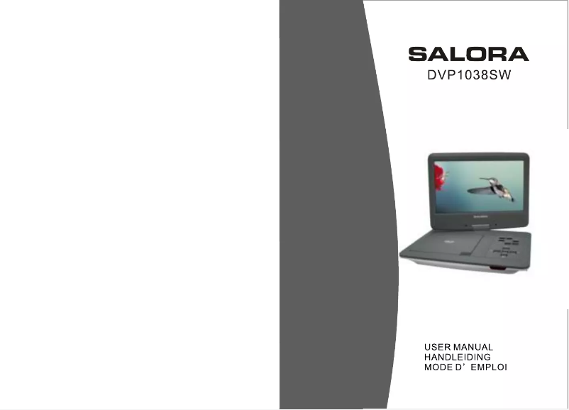 Página 1 del manual Manual de usuario Salora DVP-1038SW
