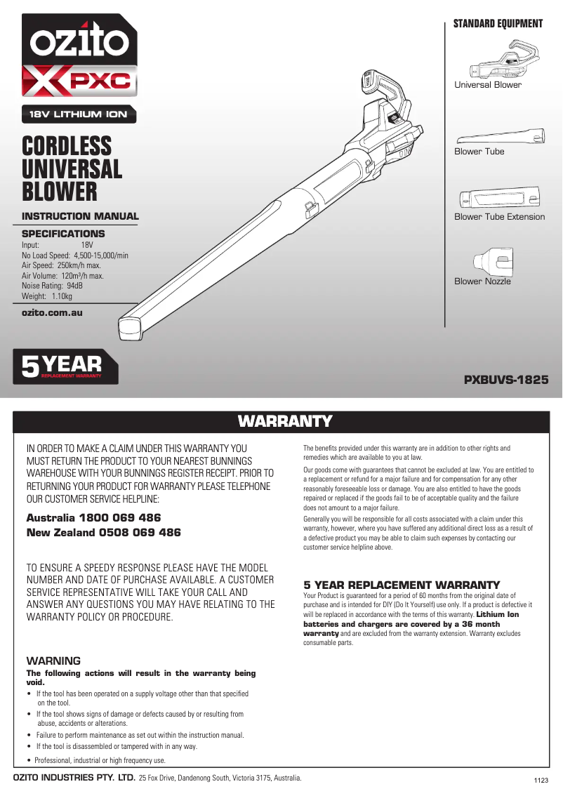 Imagen de la primera página del manual del dispositivo PXBUVK-4025