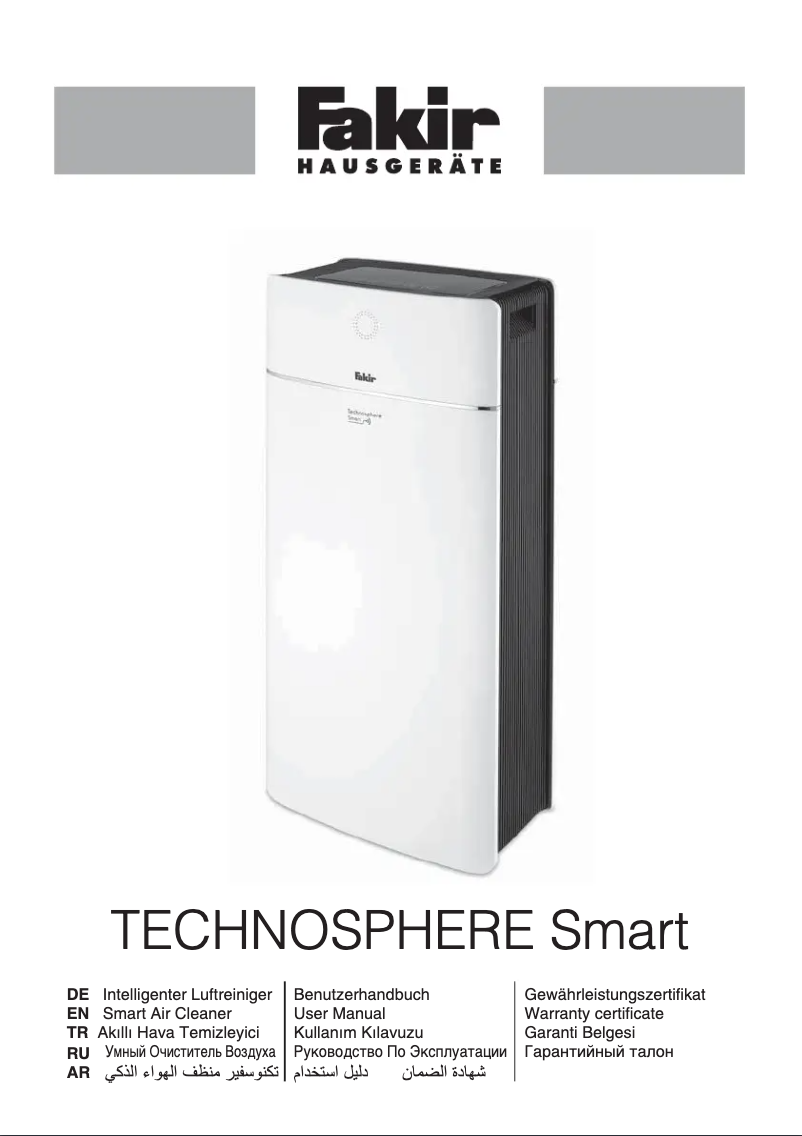 Imagen de la primera página del manual del dispositivo Technosphere Smart