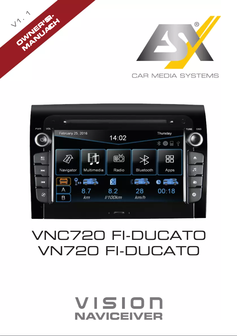 Imagen de la primera página del manual del dispositivo VN720