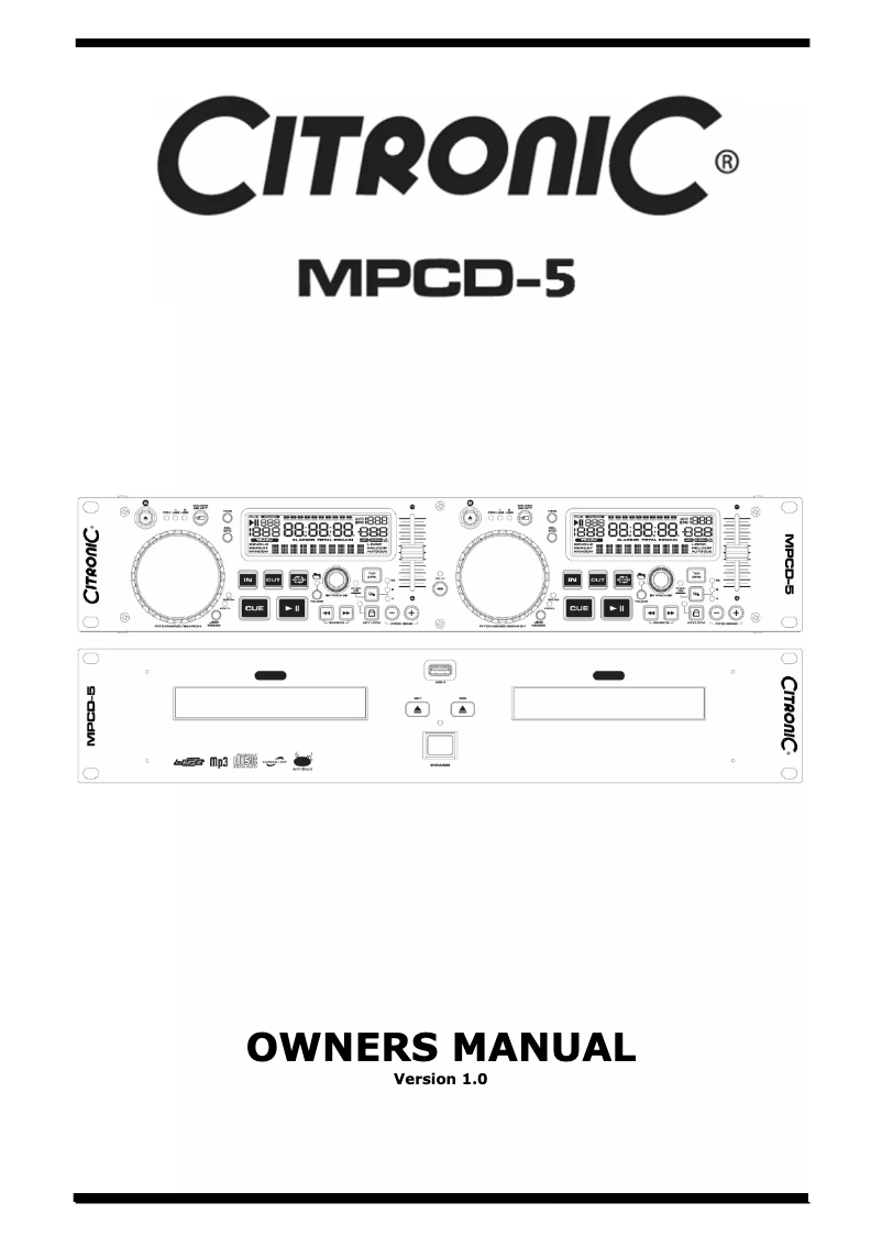 Imagen de la primera página del manual del dispositivo MPCD-5