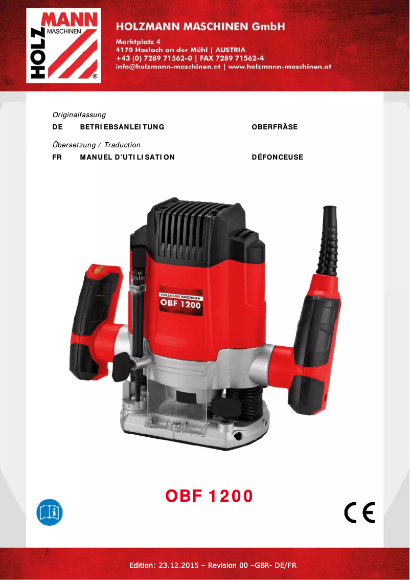 Página nº 1 - Manual de usuario Holzmann OBF 1200
