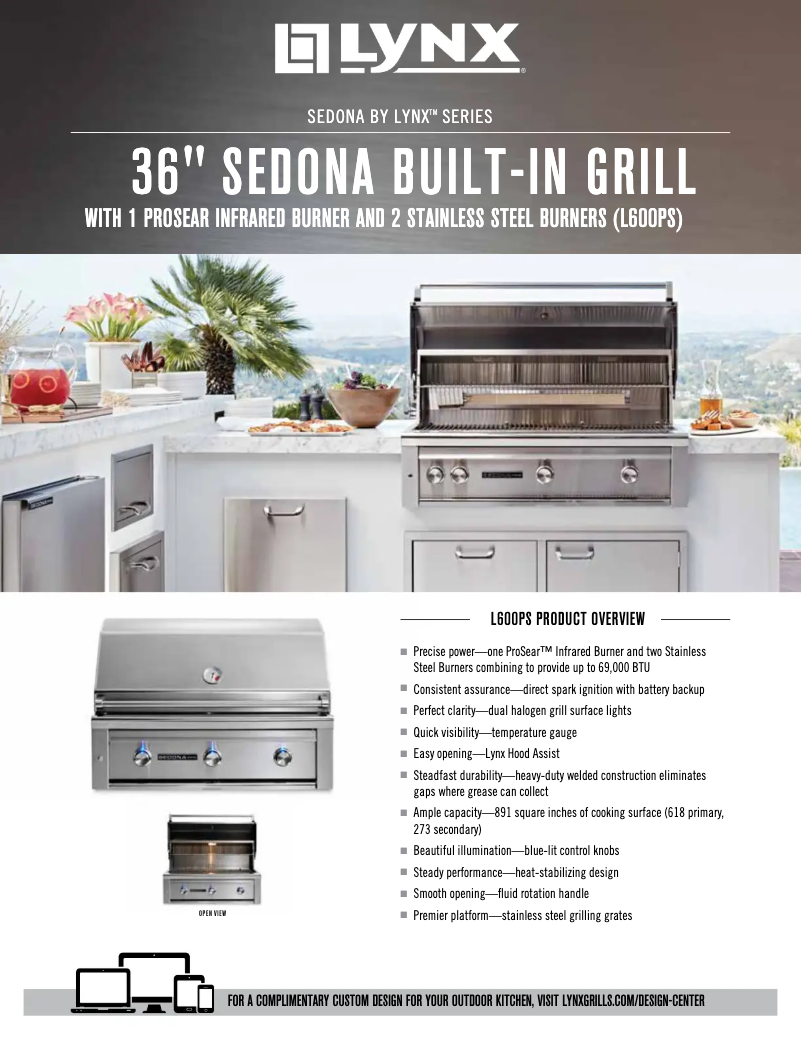 Página 1 del manual Ficha técnica Lynx L600PSLP