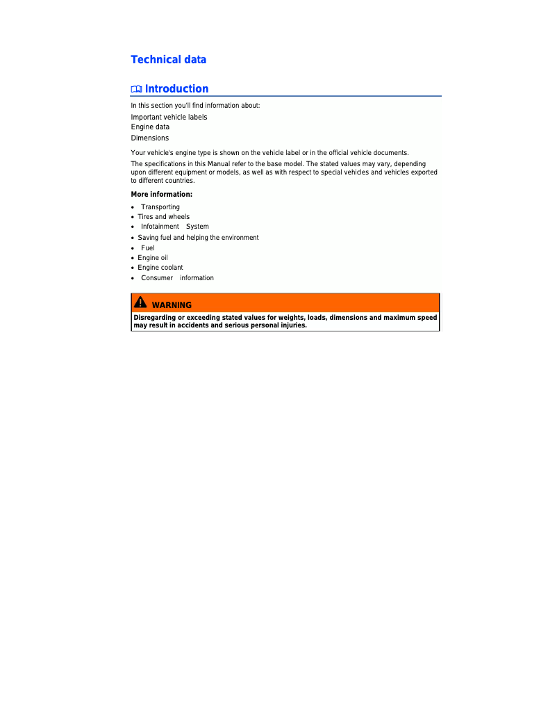 Página 1 del manual Ficha técnica Volkswagen Touareg (2015)