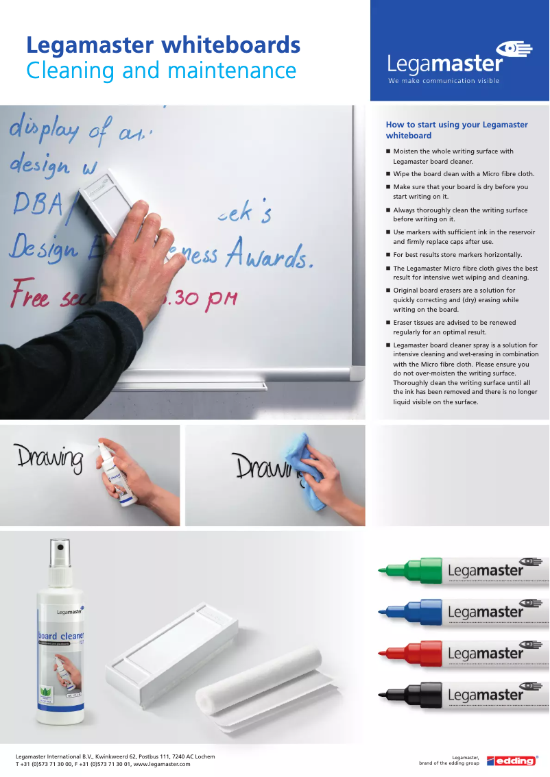 Página 1 del manual Manual de usuario Legamaster 7-104854