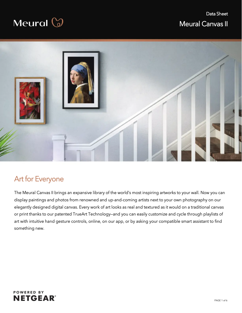 Página nº 1 - Manual de usuario Netgear Meural Canvas II MC321BL