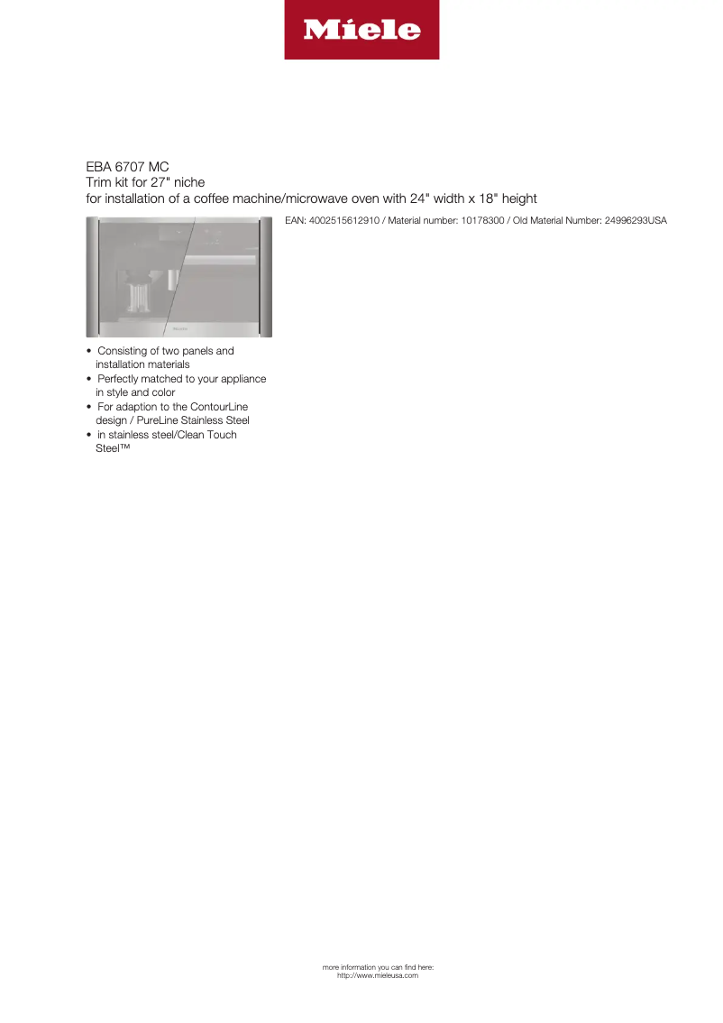 Imagen de la primera página del manual del dispositivo EBA 6707 MC