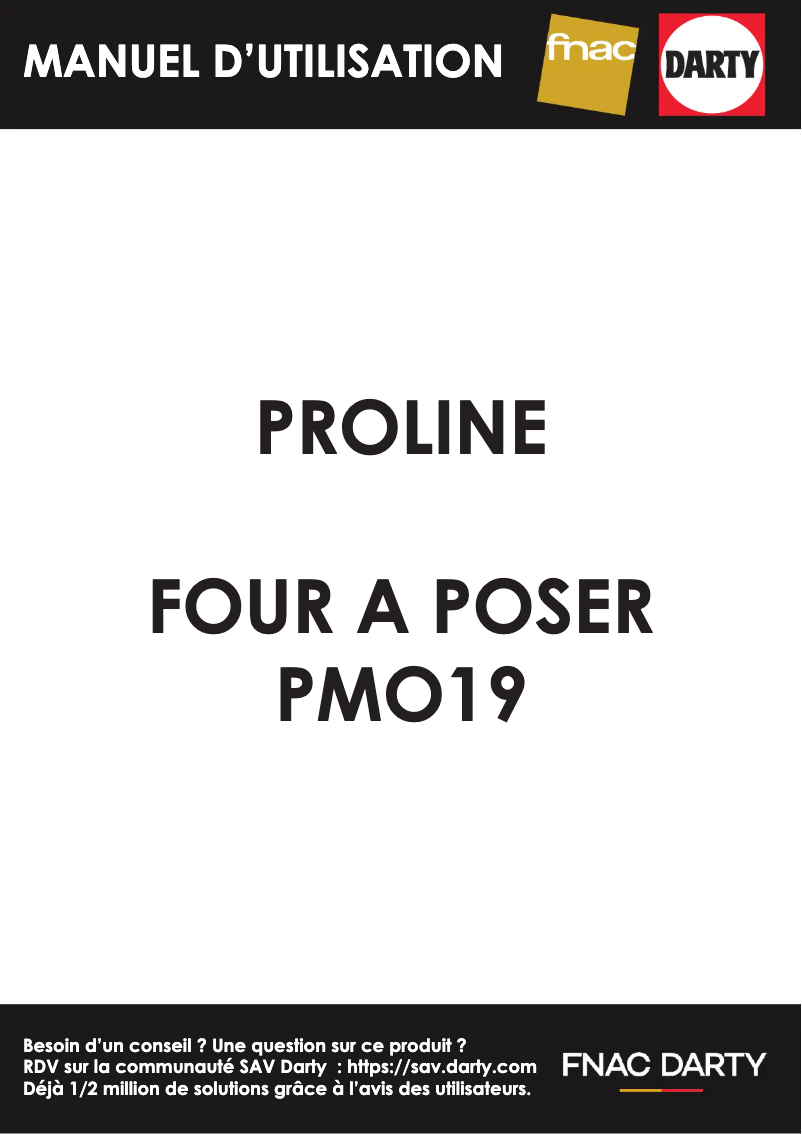 Página 1 del manual Manual de usuario Proline PMO19