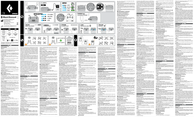 Página 1 del manual Manual de usuario Black Diamond Apollo