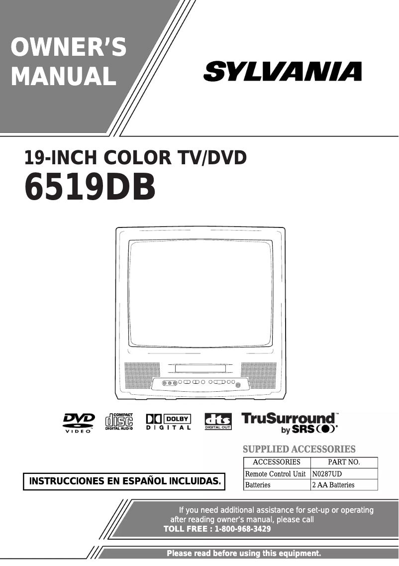 Imagen de la primera página del manual del dispositivo 6519DB