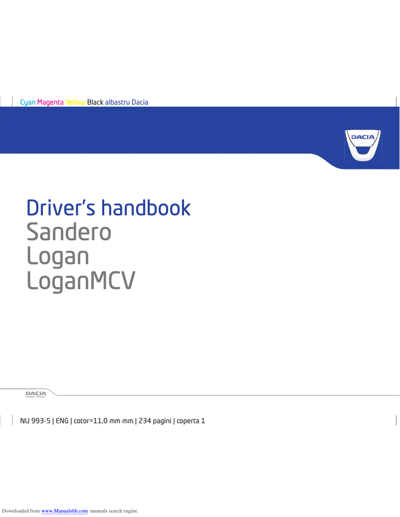 Imagen de la primera página del manual del dispositivo Sandero (2016)