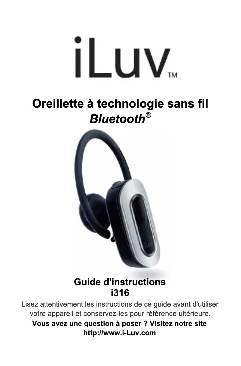 Imagen de la primera página del manual del dispositivo i316