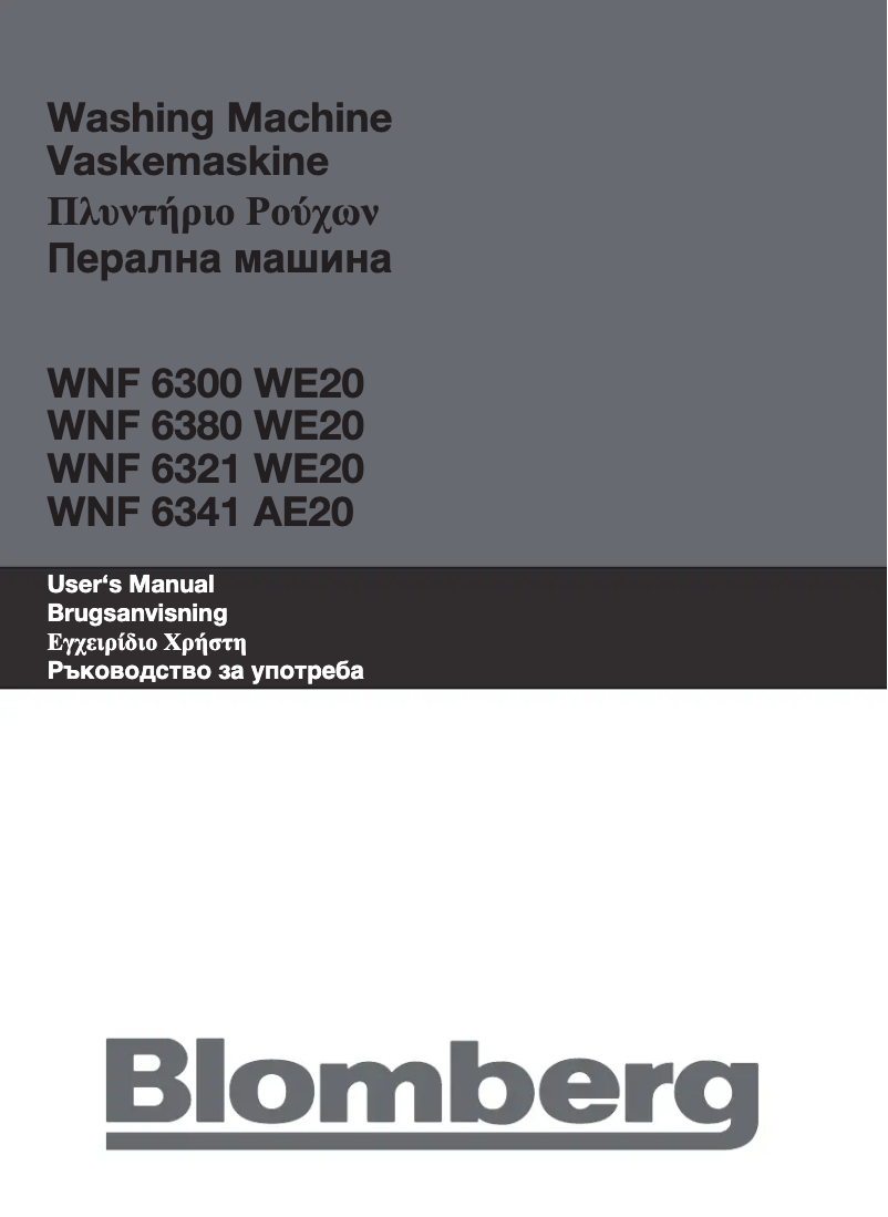 Página 1 del manual Manual de usuario Blomberg WNF 6300 WE20