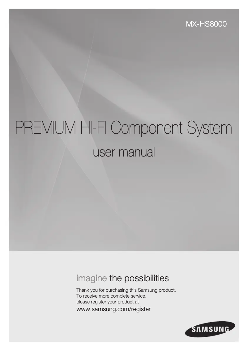 Imagen de la primera página del manual del dispositivo MX-HS8000