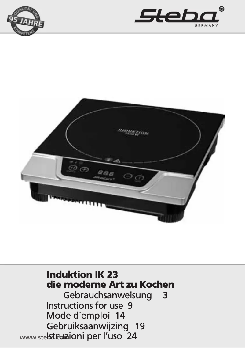 Página 1 del manual Manual de usuario Steba IK 23