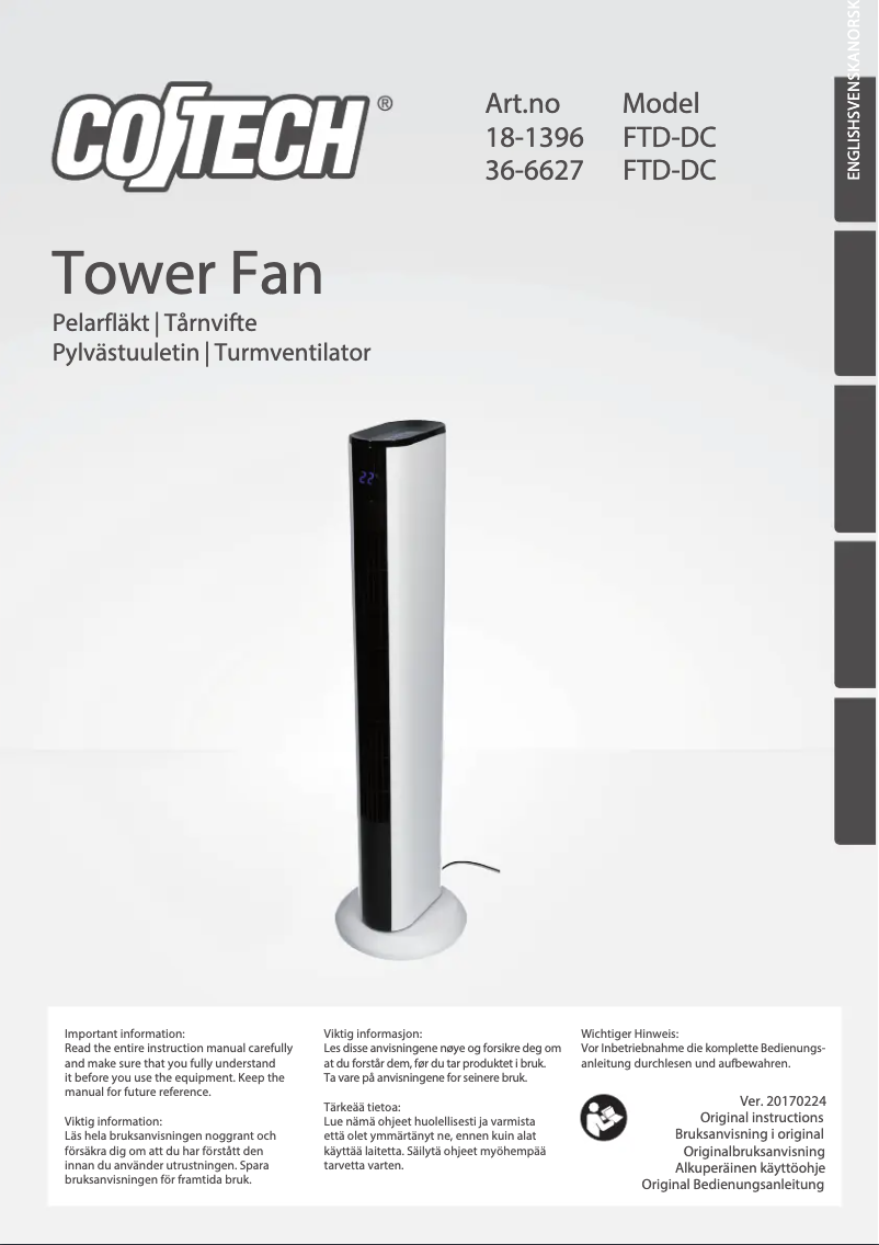 Imagen de la primera página del manual del dispositivo FTD-DC