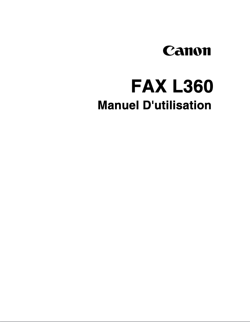 Página 1 del manual Manual de usuario Canon FAX-L360