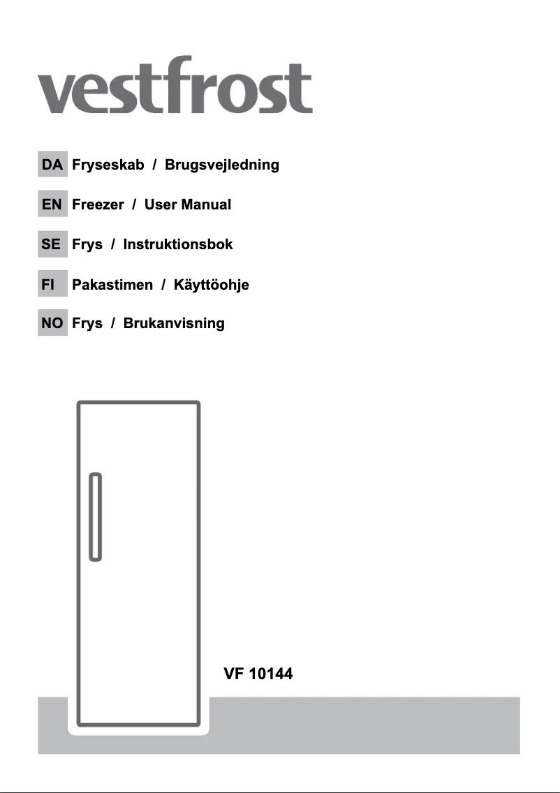 Página 1 del manual Manual de usuario Vestfrost VF 10144