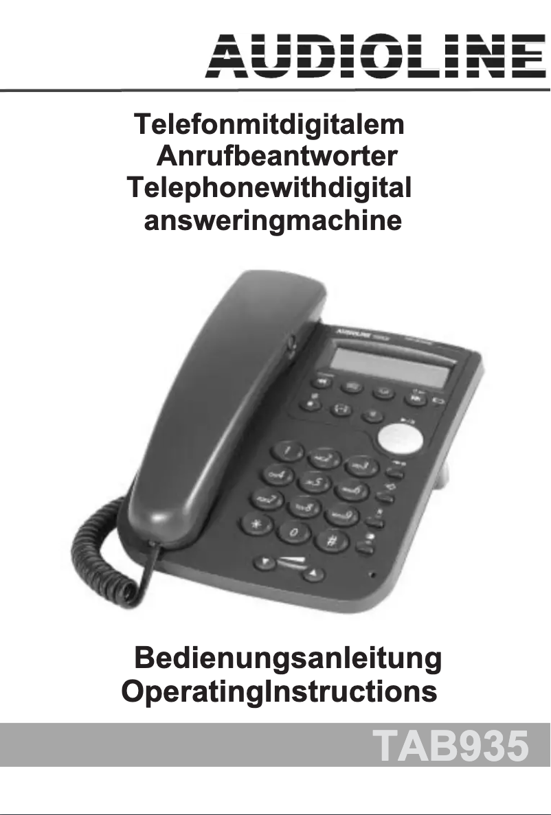 Imagen de la primera página del manual del dispositivo TAB935