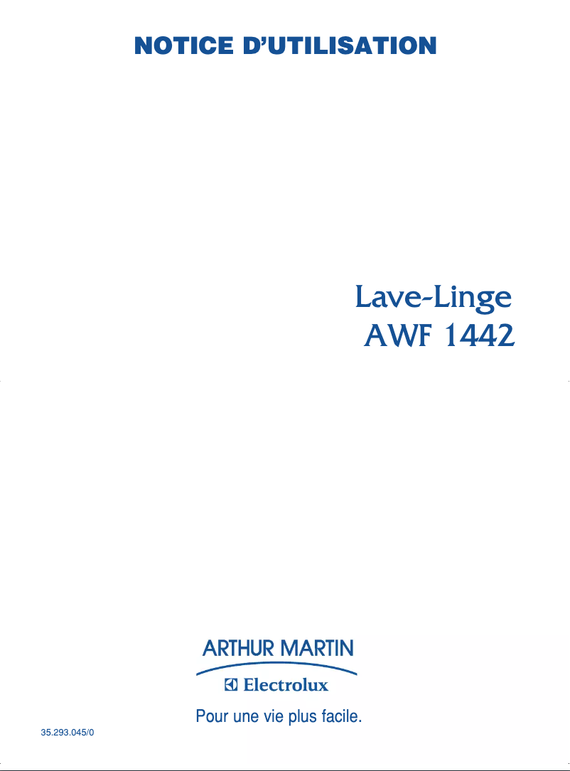 Página 1 del manual Manual de usuario Arthur Martin-Electrolux AWF 1442