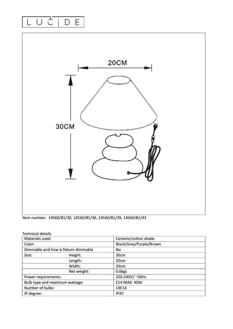 Imagen de la primera página del manual del dispositivo Karla 14560/81/39