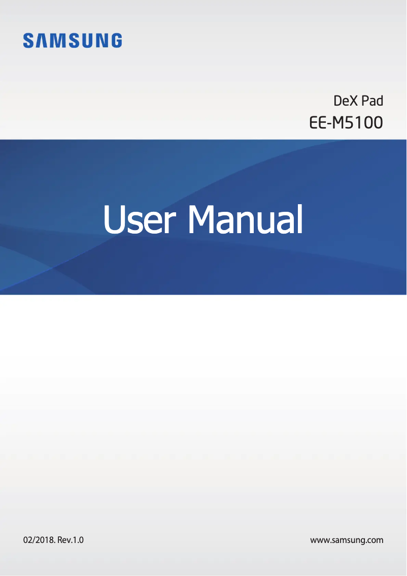 Página 1 del manual Manual de usuario Samsung DeX Pad EE-M5100