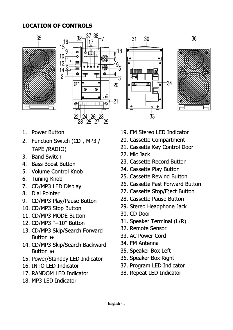 Página nº 1 - Manual de usuario Denver MMP-351