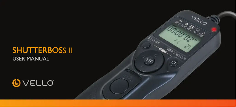 Imagen de la primera página del manual del dispositivo ShutterBoss II