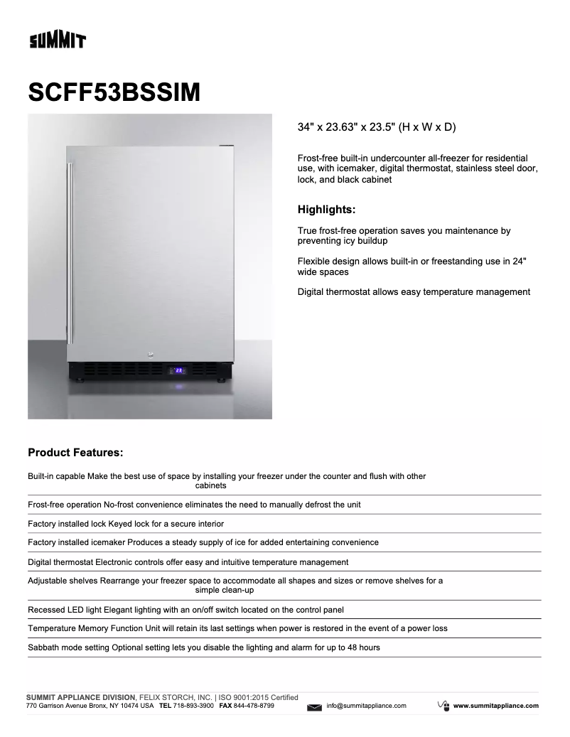 Imagen de la primera página del manual del dispositivo SCFF53BSSIM