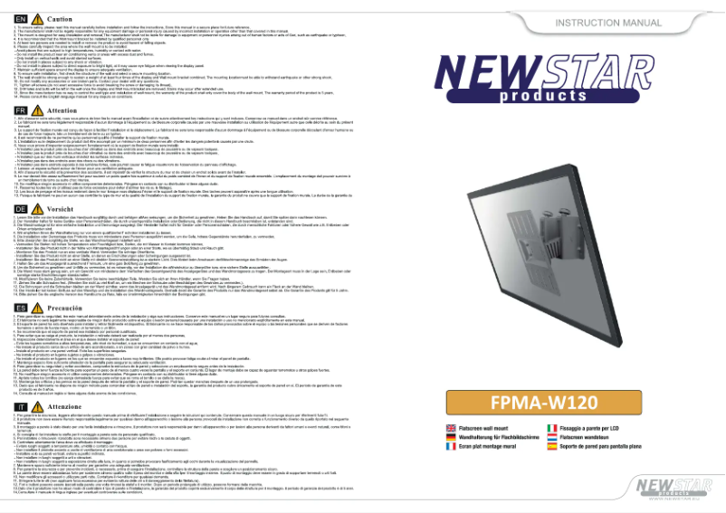 Imagen de la primera página del manual del dispositivo FPMA-W120