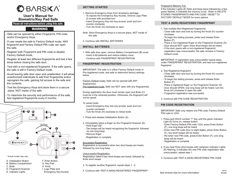 Página 1 del manual Manual de usuario Barska AX11648