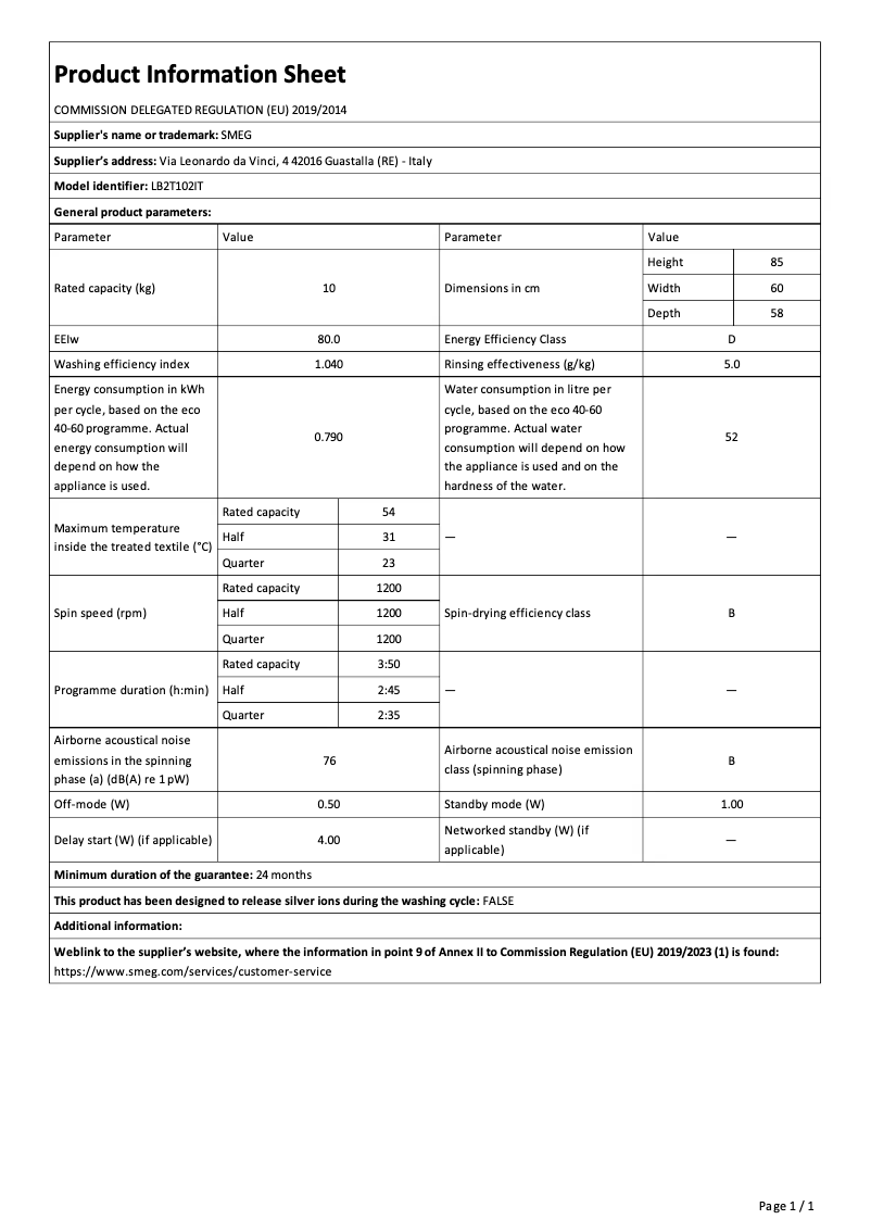 Imagen de la primera página del manual del dispositivo LB2T102IT