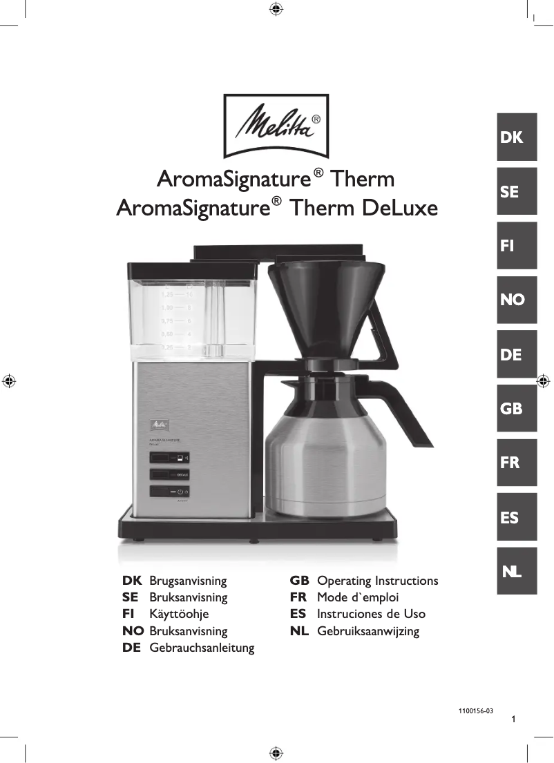 Imagen de la primera página del manual del dispositivo AromaSignature Therm