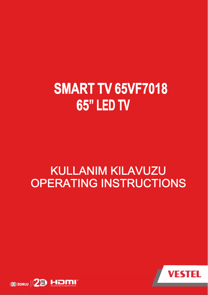 Imagen de la primera página del manual del dispositivo 65VF7018