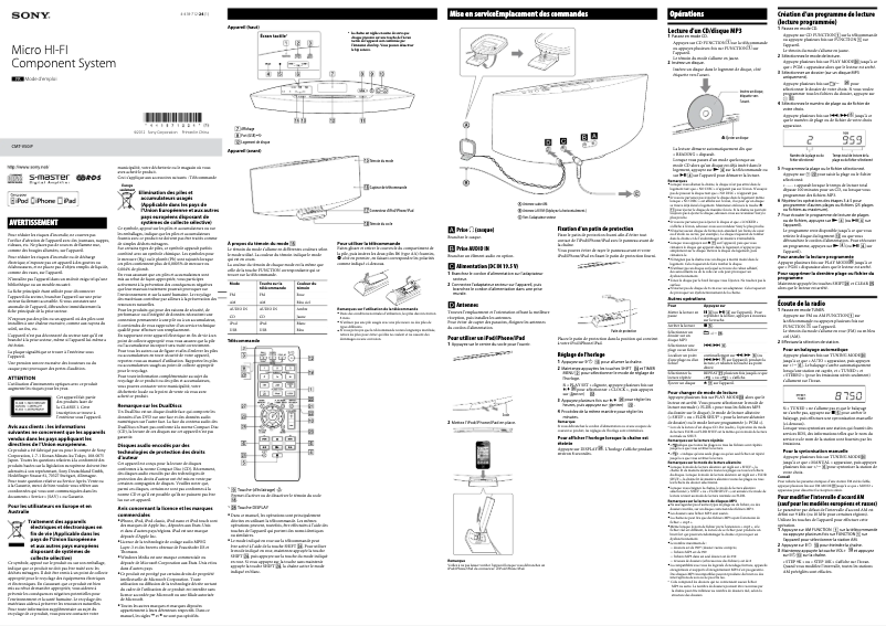 Imagen de la primera página del manual del dispositivo CMT-V50iP