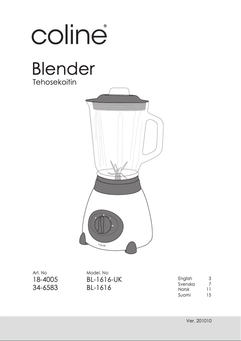 Imagen de la primera página del manual del dispositivo BL-1616