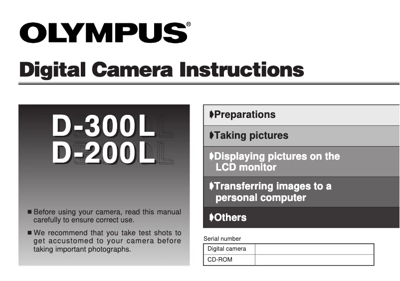 Imagen de la primera página del manual del dispositivo D-200L