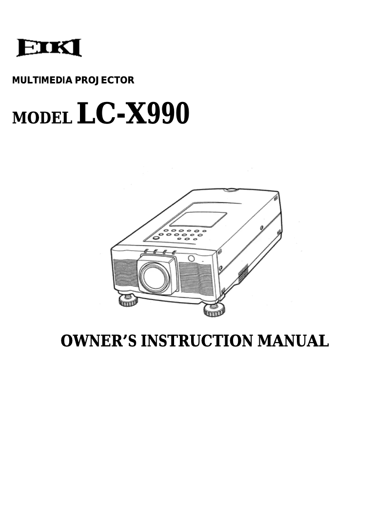 Página 1 del manual Manual de usuario EIKI LC-X990